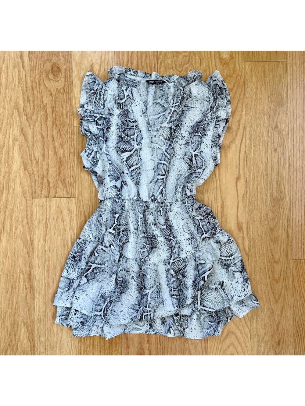 Steve madden snakeskin ruffle mini